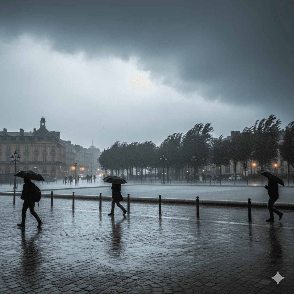 Bordeaux sous la pluie et le vent : une semaine météo à haut risque en Gironde