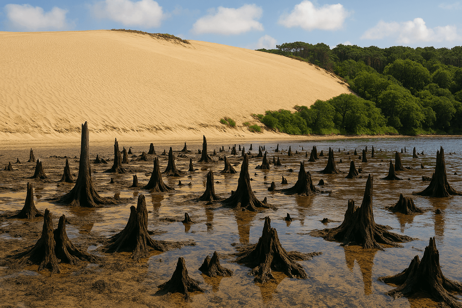 Sous la Dune du Pilat, l’étonnante découverte de 4 forêts millénaires