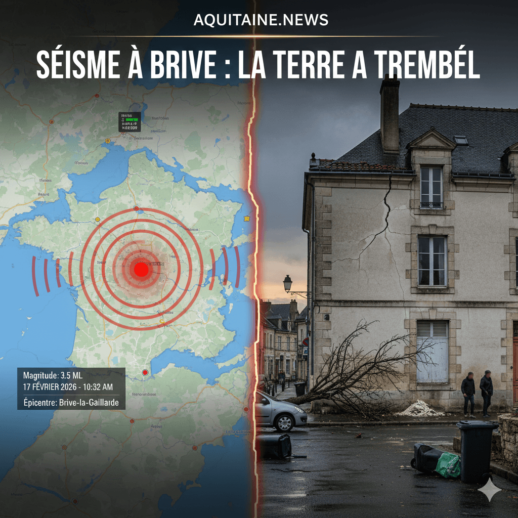 Tremblement de terre près de Brive : un séisme confirmé secoue la Corrèze ce 17 février 2026